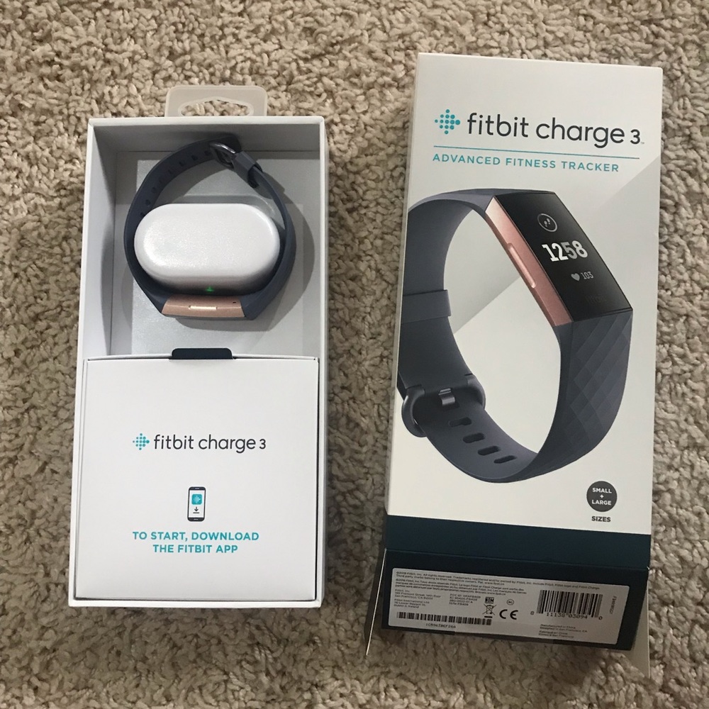 Fitbit Charge 3- Rose Gold/Blue Gray